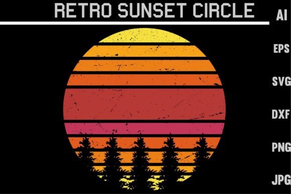 Download Retro Sunset Circle - Sun Collection
