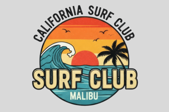 Download California Surf Club Malibu Retro Sunset - Sun Collection