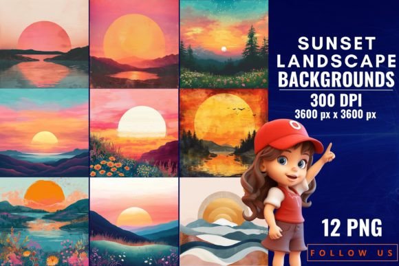 Download Sunset Landscape Backgrounds - Sun Collection